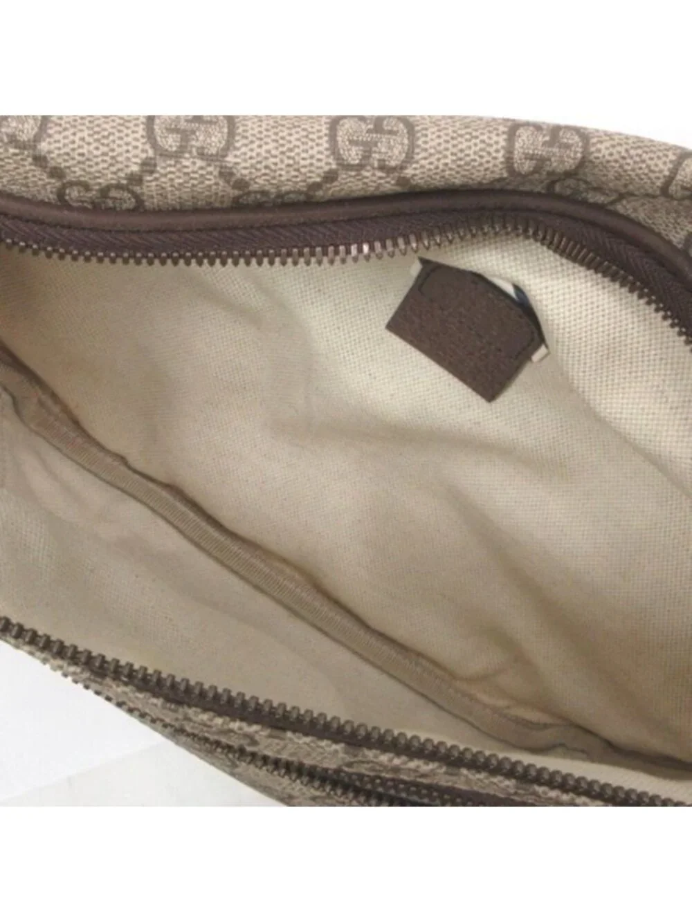 Gucci Courier GG Supreme Belt Bag Shoulder Beige